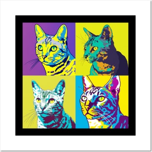 Domestic Medium Hair Pop Art - Cat Lover Gift Posters and Art